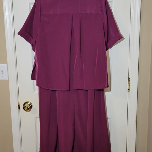 Light Burgundy two-piece dress set - Picture 2 of 4